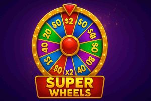 Jogo Super Wheels com roda giratória colorida no 52BB cassino